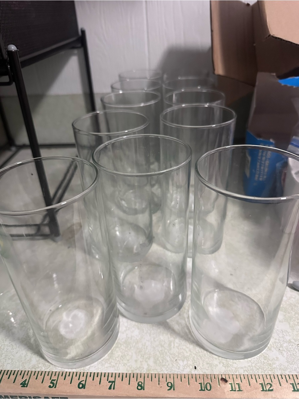 Set of 11 Clear Glass Cylinder Vases Wedding Centerpiece Floral Decor